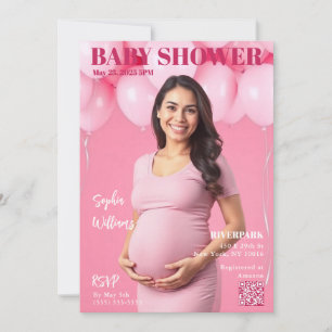 Invitation Couverture du magazine baby shower