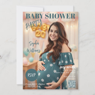 Invitation Couverture du magazine baby shower