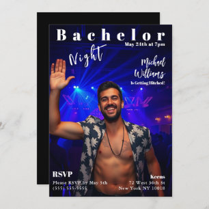 Invitation Couverture du magazine Bachelor Night