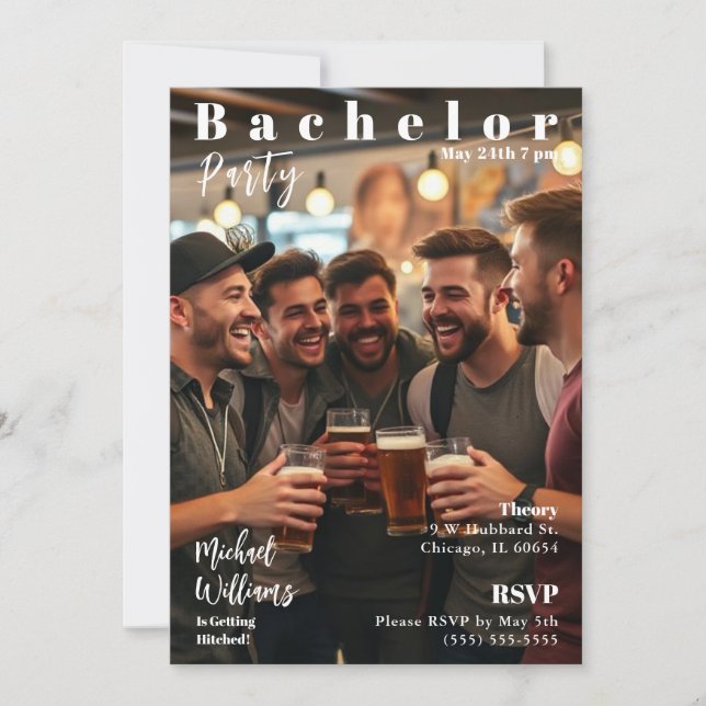 Invitation Couverture du magazine Bachelor Party (Devant)