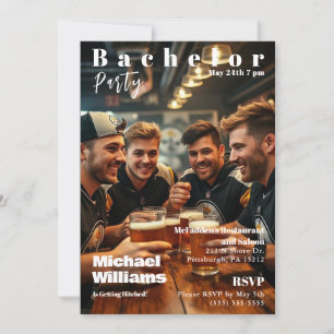 Invitation Couverture du magazine Bachelor Party