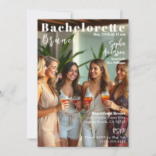 Invitation Couverture du magazine Bachelorette Brunch