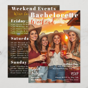 Invitation Couverture du magazine Bachelorette Weekend