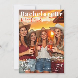 Invitation Couverture du magazine Bachelorette Weekend