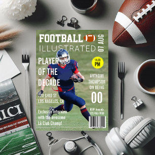 Invitation Couverture du magazine Célébrité Footballeur fête