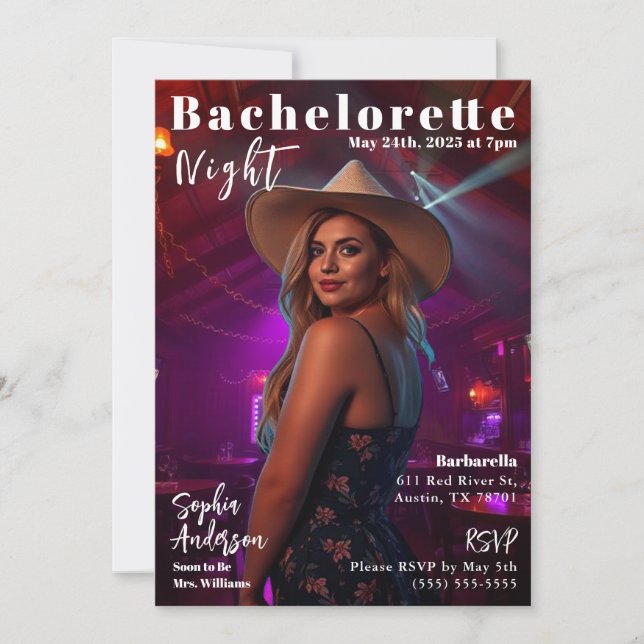 Invitation Couverture du magazine Country Bachelorette (Devant)