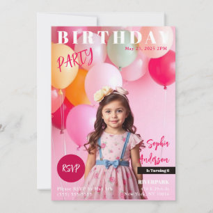 Invitation Couverture du magazine de fête d'anniversaire