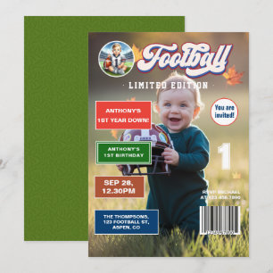 Invitation Couverture du magazine Football First Year Down po
