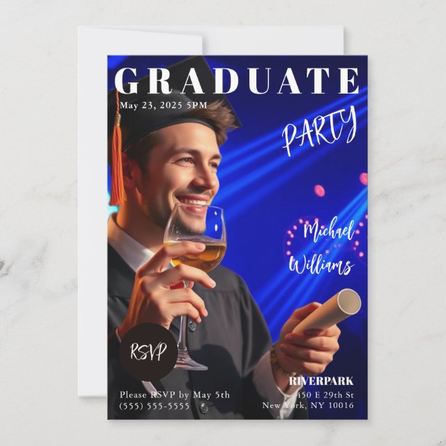 Invitation Couverture du magazine Graduate (Devant)