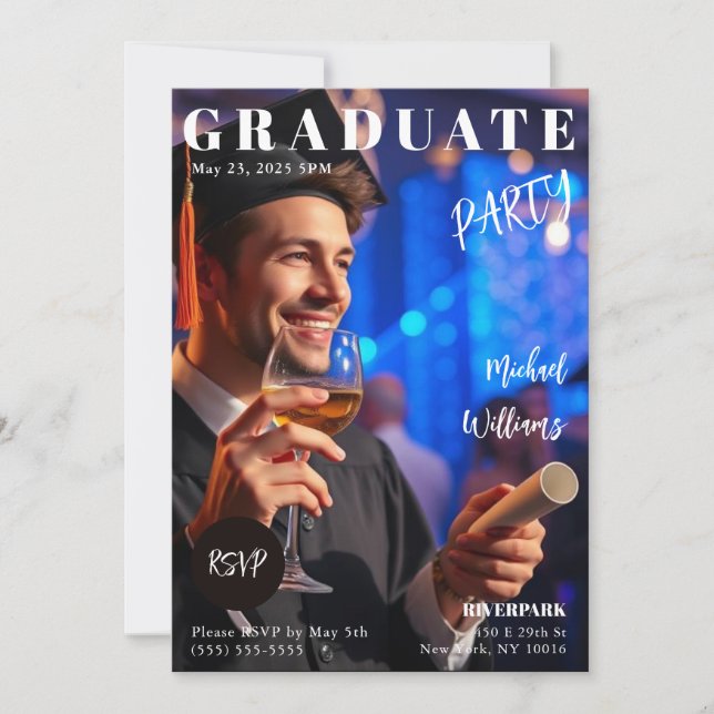 Invitation Couverture du magazine Graduate (Devant)