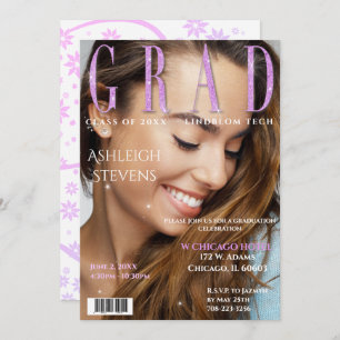 Invitation Couverture du magazine Graduate Photo Graduate Par
