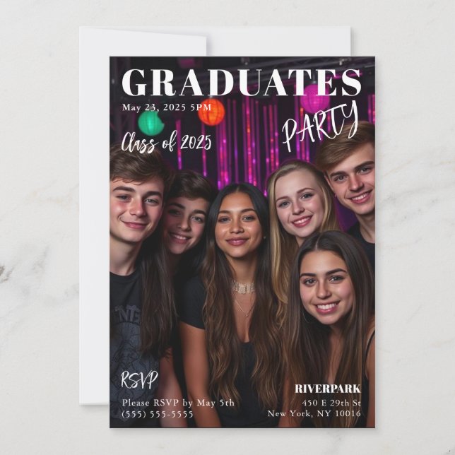 Invitation Couverture du magazine Graduates (Devant)