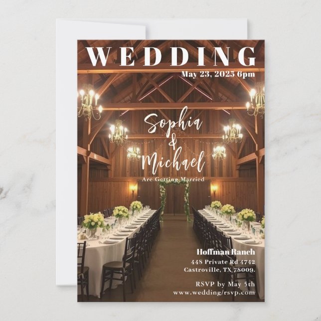 Invitation Couverture du magazine mariage campagnard (Devant)