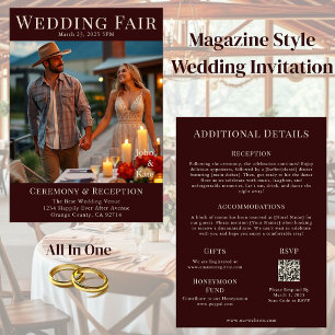 Invitation Couverture du magazine mariage campagnard