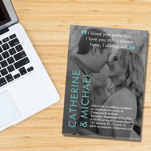 Invitation Couverture du magazine - photo foncée - minimalist (Créateur téléchargé)