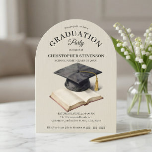 Invitation Couvre-thèse de remise de diplôme à l'aquarelle re