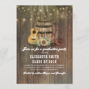 Invitation Cowboy Boots Vin Baril Pays Graduation Party