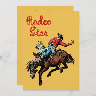 Invitation Cowboy Bronc de Western Party