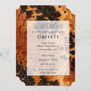 Invitation Cowboy Brown occidental Cowboy