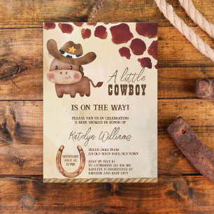 Invitation Cowboy cheval de bébé mignon baby shower de l'oues