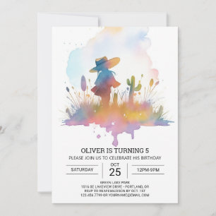Invitation Cowboy Country Life Anniversaire