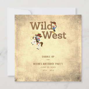 Invitation Cowboy Cowgirl Wild West fête d'anniversaire de l'