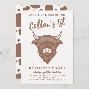Invitation Cowboy   Invitation de vache   Ouest