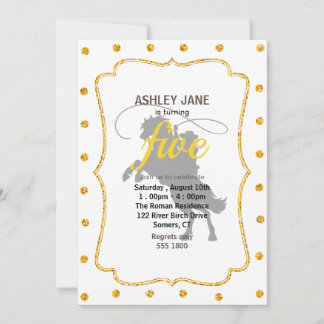 Invitation cowboy lancer lasso équitation élevant cheval