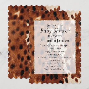 Invitation Cowboy noir Brown occidental