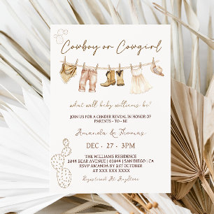 Invitation Cowboy ou Cowgirl Western Genre Reveillez Invitati