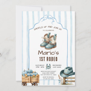 Invitation Cowboy Premier Citrouille Rodéo Anniversaire