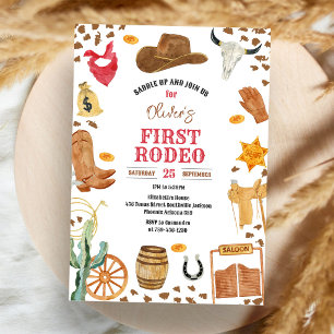 Invitation Cowboy Premier Rodéo Far West 1er Anniversaire
