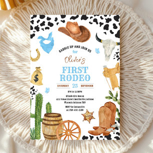 Invitation Cowboy Premier Rodéo Far West 1er Anniversaire 