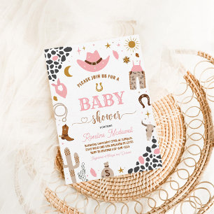 Invitation Cowboy Rodeo Boy Wild West Baby shower