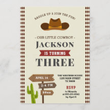 Cowboy Rodeo Western Salon Enfant garçon fête d'an