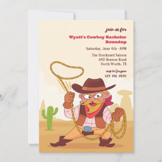 Invitation Cowboy Roundup Bachelor Party
