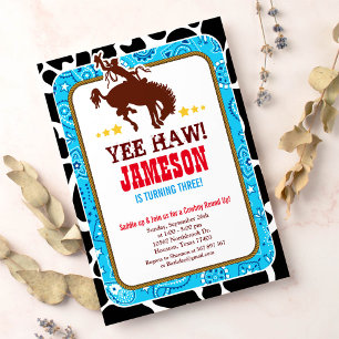Invitation Cowboy Western Old West Anniversaire Fête Invitati