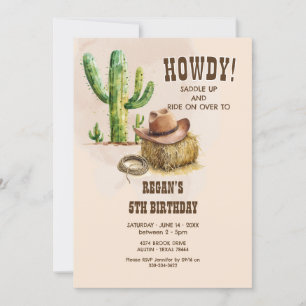 Invitation Cowboy Western Rodeo Anniversaire