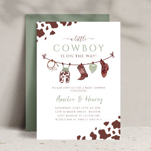 Invitation Cowboy Wild West Rodeo Baby shower occidental