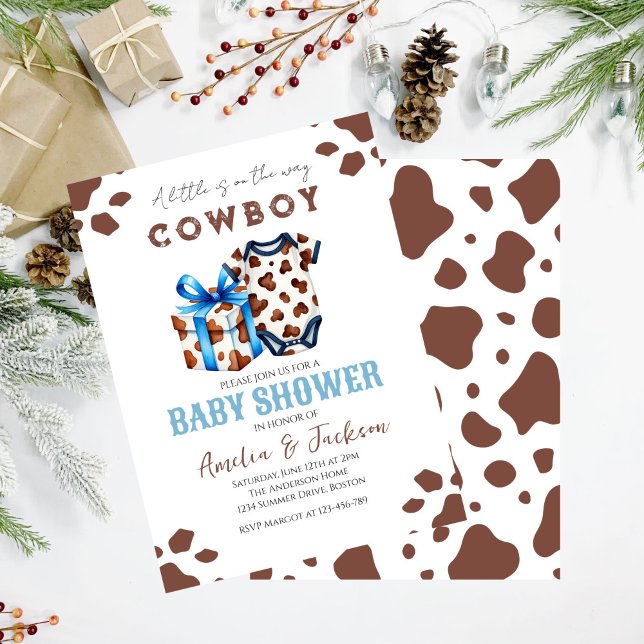 Invitation Cowboy Wild West Rodeo Western Boy Baby shower (Créateur téléchargé)