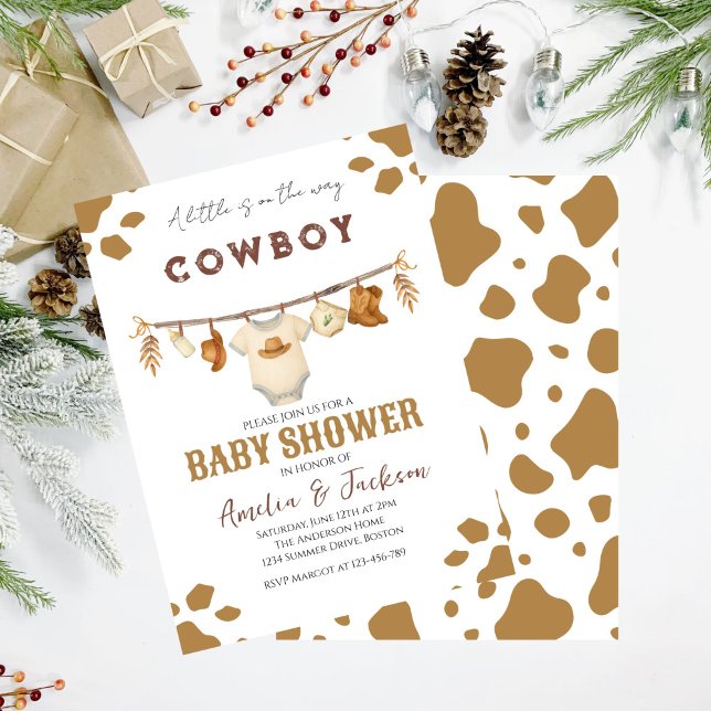 Invitation Cowboy Wild West Rodeo Western Boy Baby shower (Créateur téléchargé)