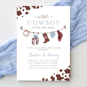 Invitation Cowboy Wild West Rodeo Western Boy Baby shower