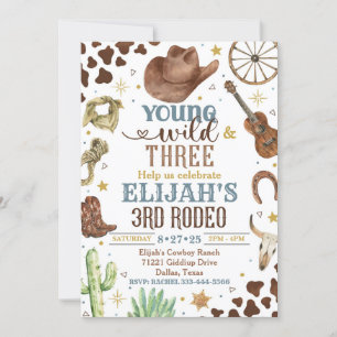 Invitation Cowboy, Young Wild and Three, 3e Rodeo