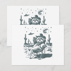 Invitation Cowboys UFO Western
