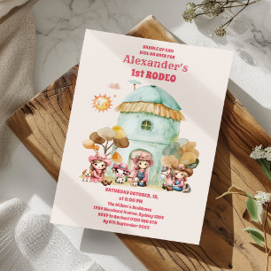 Invitation Cowgirl 1st Rodeo Premier anniversaire