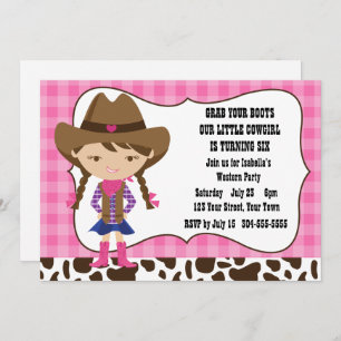 Invitation Cowgirl Birthday Party