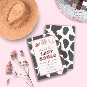 Invitation Cowgirl Dernier Rodeo Disco Bachelorette Party