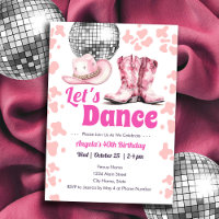 Cowgirl Disco 40e anniversaire PINK Dance Invitati