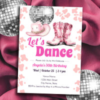 Cowgirl Disco PINK Dance Party Adulte Anniversaire