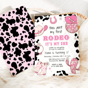 Invitation Cowgirl occidentale 2e Rodeo fête d'anniversaire